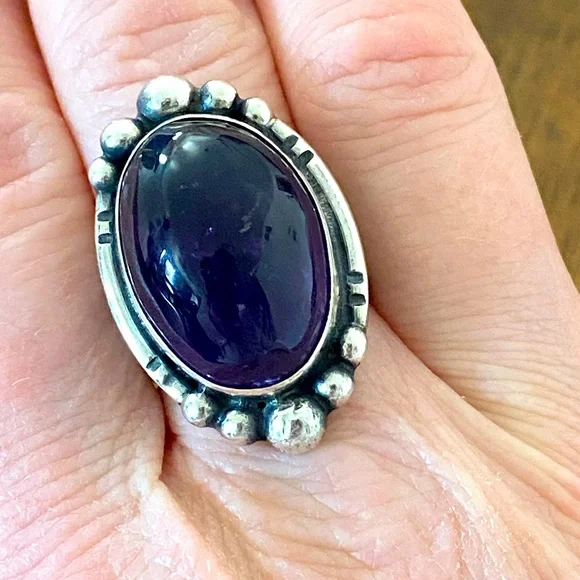Sterling To Love Amethyst Sterling Silver Ring Handmade OOAK Etsy - Picture 11 of 15